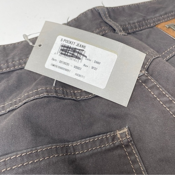 Iceberg Mens Jeans Straight Brown Size 32x30 - Picture 9 of 9